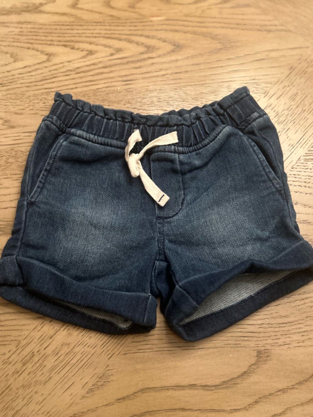 GAP Navy Pull-On Cotton -Denim-Style Kids Shorts (size xs-4/5)